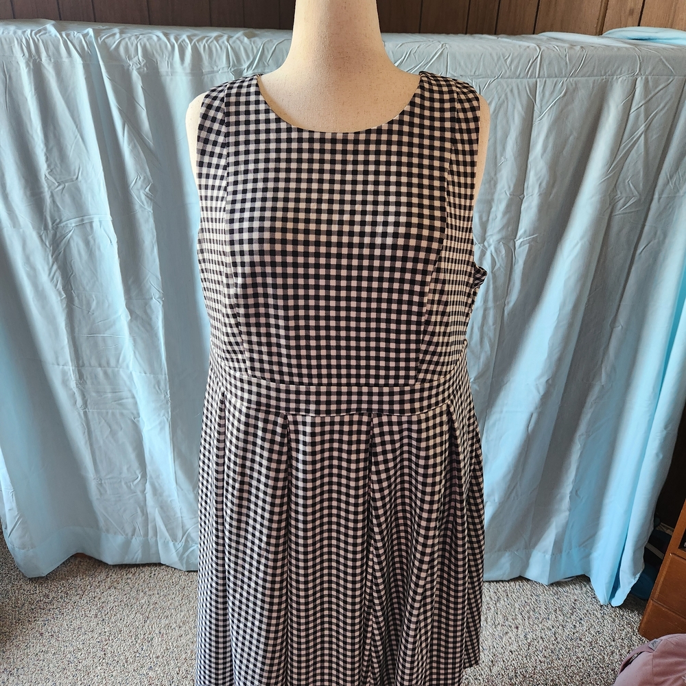 Torrid Black and White Gingham Midi Dress